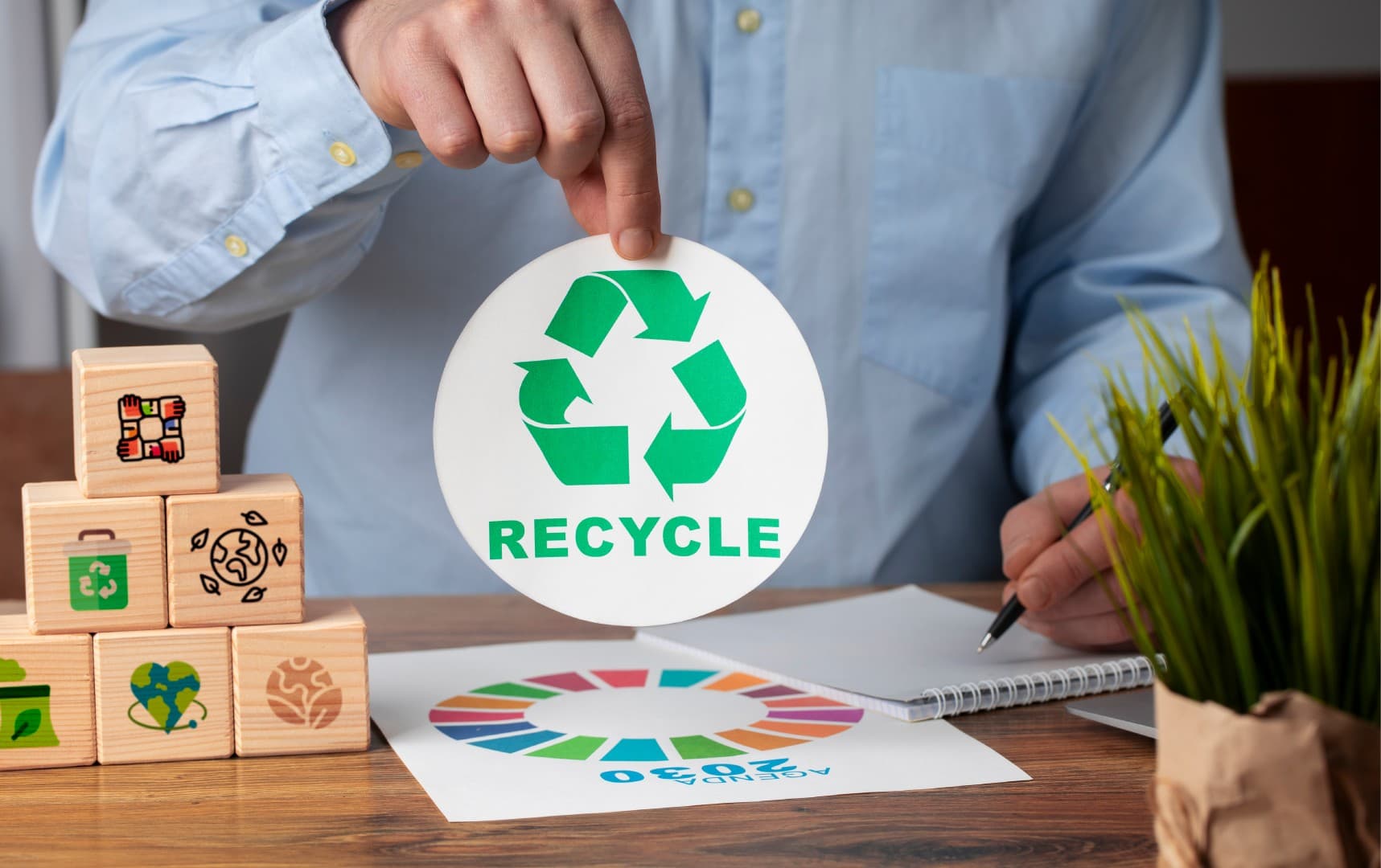 Waste reduction and recycling programs at our offices and sites